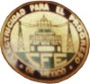 distintivo circular con el logotipo de cualquier empresa o institucin