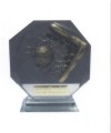 diploma Octagonal en placa de aluminio Anodizado de 175 mm x 250 mm, grabado con sus datos, en base de cristal, polister (polyester), o madera, con su logotipo impreso y o grabado