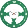 reloj de pared promocional volantito, base de plástico forma volante, mecanismo de cuarzo, área de impresión. caratula estireno 8.2 cm,diámetro cuerpo 24 cms.