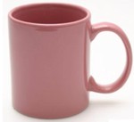 taza rosa cermica tipo tarro, impresas en serigrafa, Capacidad: 11 oz. - 330 ml. taza publicitaria promocional con su logotipo impreso