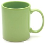 taza verde limn cermica tipo tarro, impresas en serigrafa, Capacidad: 11 oz. - 330 ml. taza publicitaria promocional con su logotipo impreso