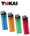 Práctico y muy útil encendedor publicitario promocional de la prestigiada marca Tokai Transparente colores