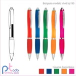Bolígrafo plumas publicitarias c/barral traslúcido, varios colores.