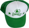 gorra malla nacional en color verde con broche sujetador de pl�stico tinta textil o inflatex. (cachuchas y gorras publicitarias promocionales)