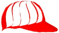 gorra visera túnel de viento (visera promocional) portavin en color rojo, unitalla.