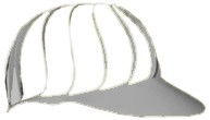 gorra visera túnel de viento (visera promocional) suela eva foami espumín en color gris, unitalla.