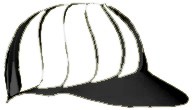 gorra visera túnel de viento (visera promocional) suela eva foami espumín en color negro, unitalla.