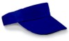 visera promocional (viseras publicitarias) de gabardina, color azul marino, broche de seguridad de plástico