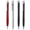 bol�grafo promocional (plumas publicitarias) (promotional pens) radius, met�lico con terminado aqua, colores: rojo, negro, azul y plata