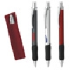 bol�grafo promocional (plumas publicitarias) (promotional pens) master, met�lico con terminado mate, con grip. Colores: rojo, negro y plata