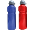Termo deportivo, fabricado en acero inox. Azul y rojo, con capacidad de 600 ml.