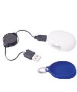 Mouse pad óptico con cable retráctil